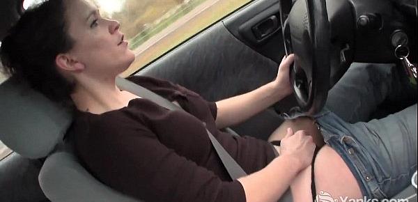  Hottie Lou Masturbating In The Car